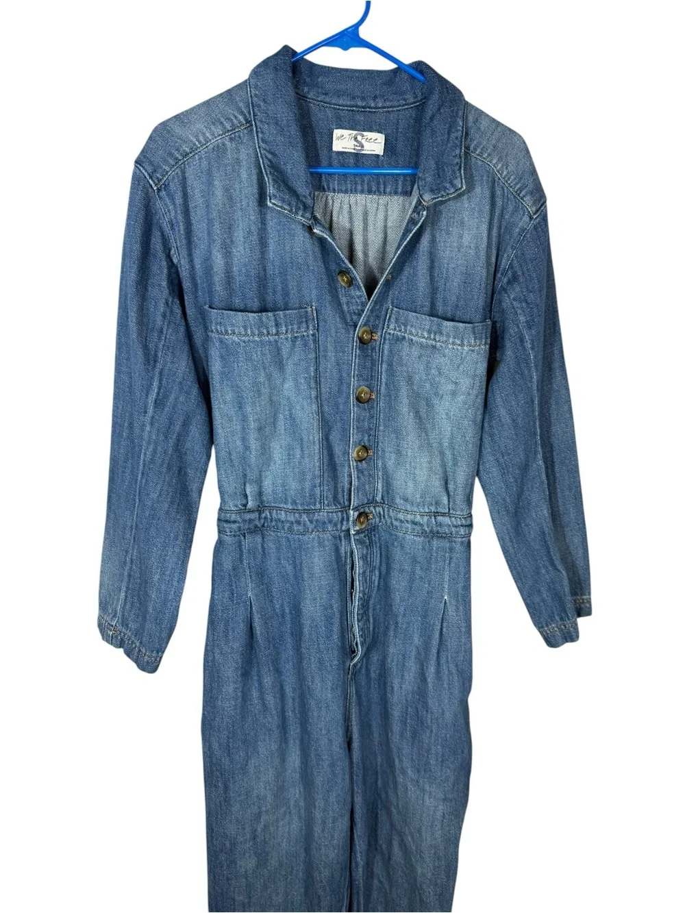 Free People‎ Madrid Denim Coverall blue small